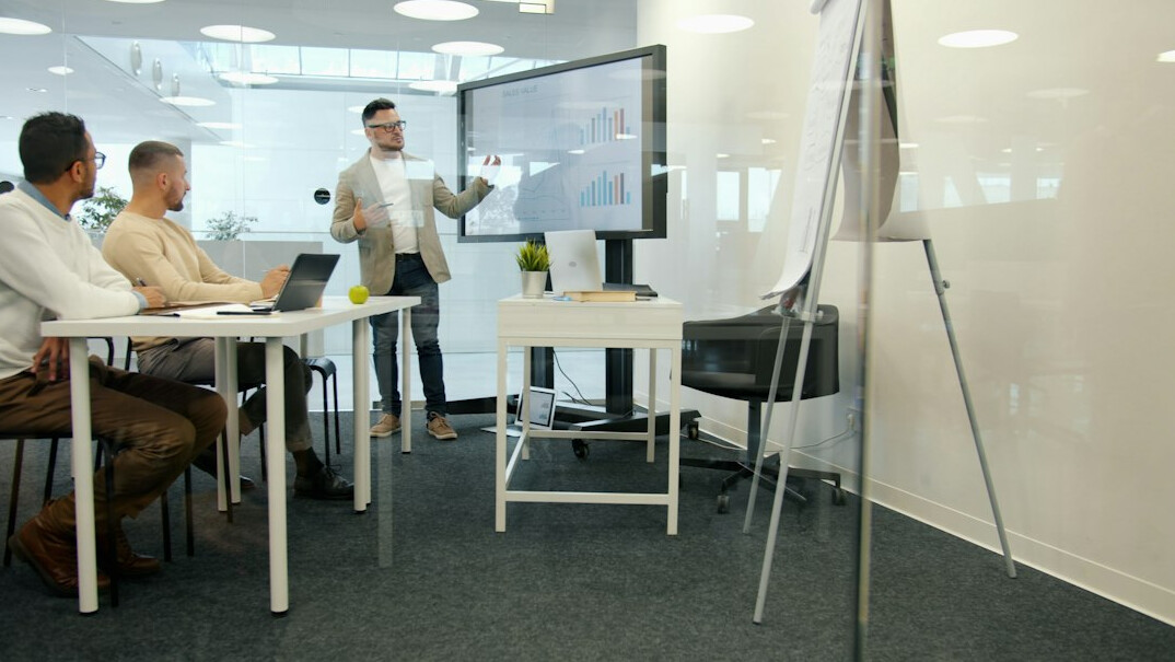 business leader giving presentation