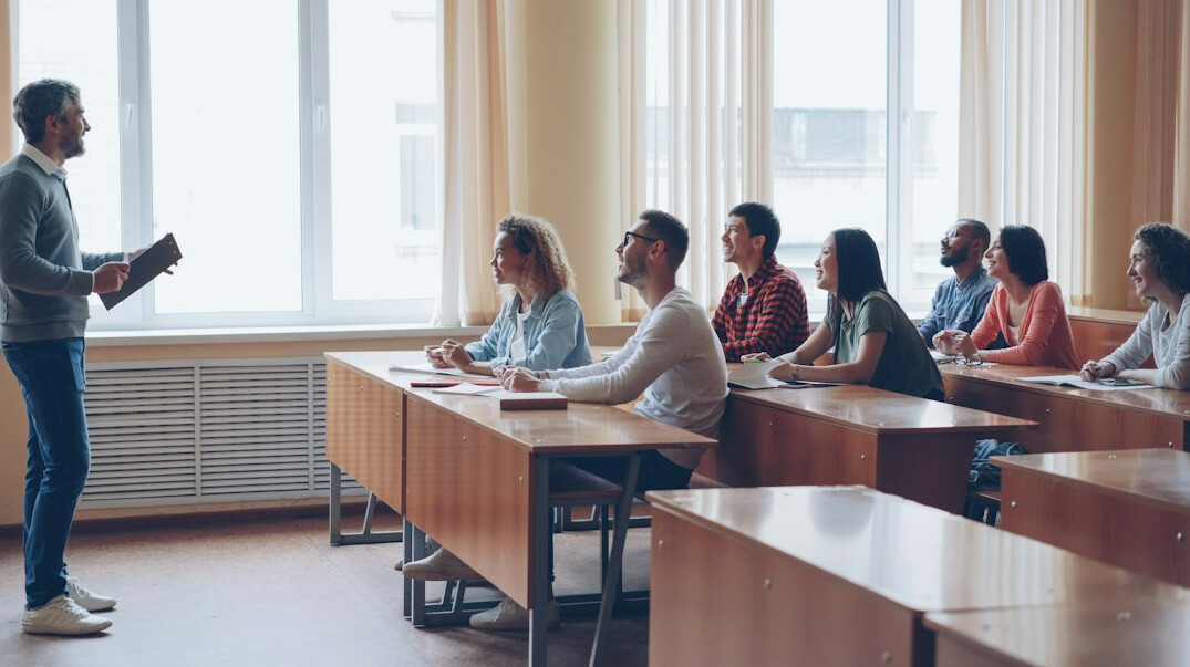 adult students in classroom