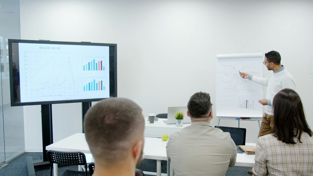 business leader giving presentation