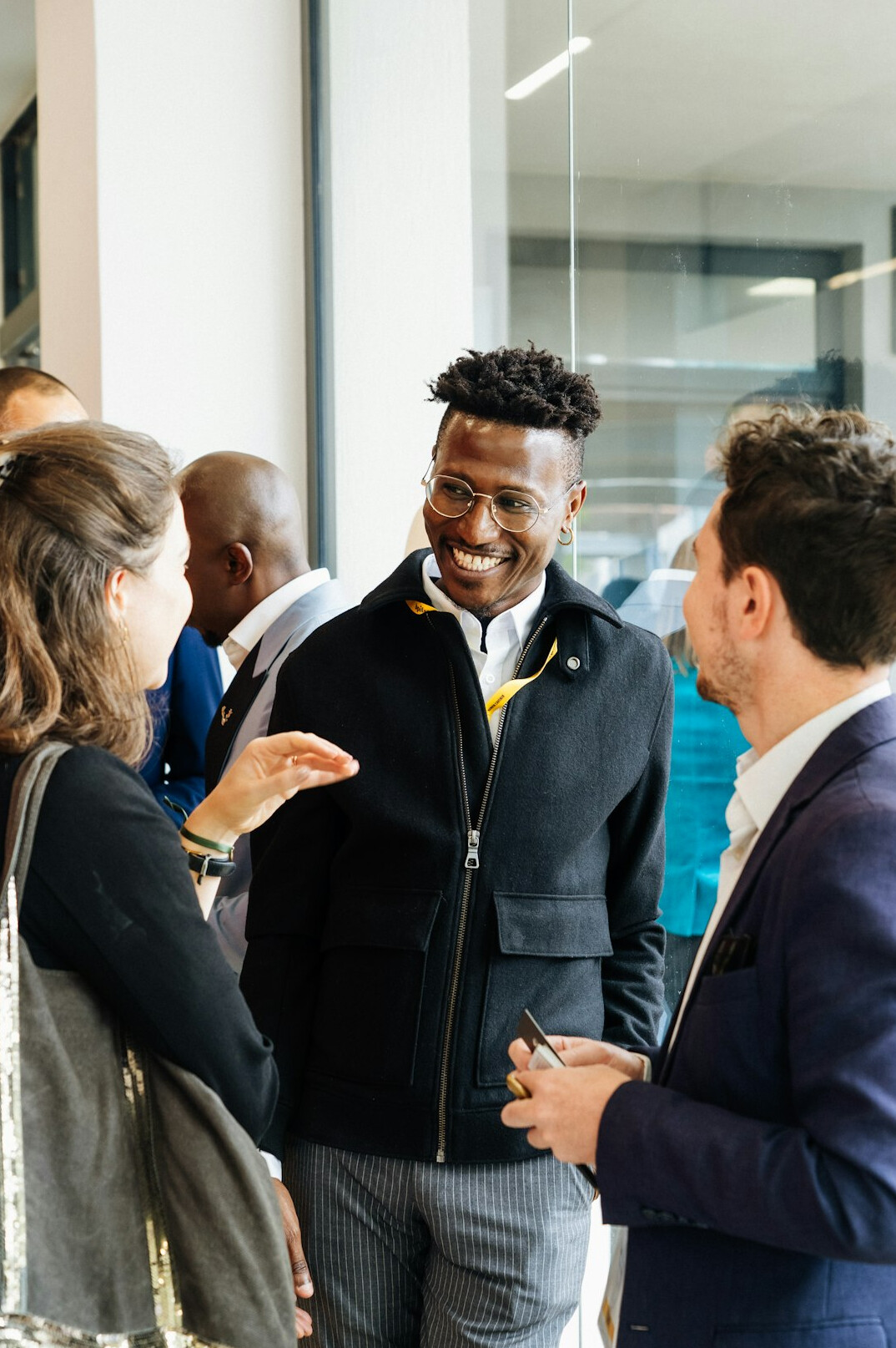diverse professionals networking